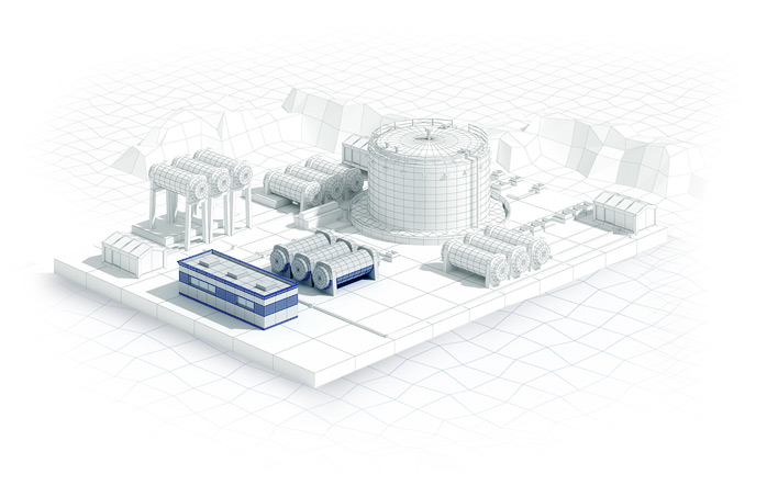 Fuel and impulse gas treatment plants