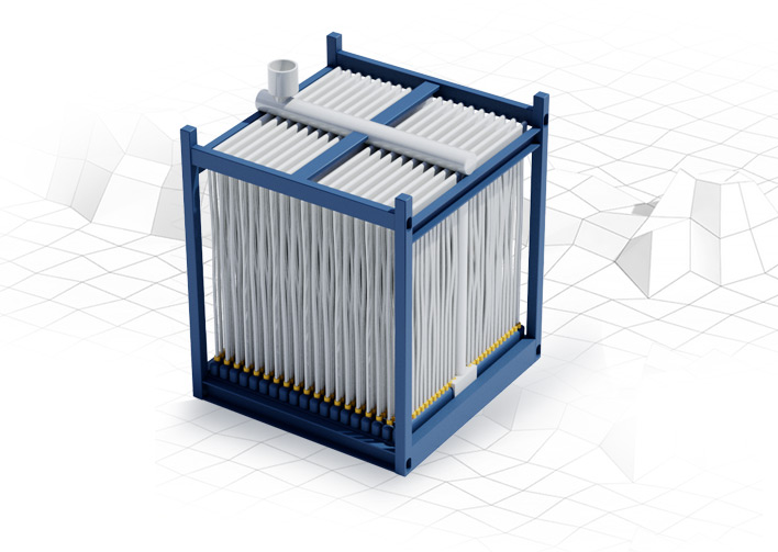 Membrane filter elements for reverse osmosis and ultrafiltration units